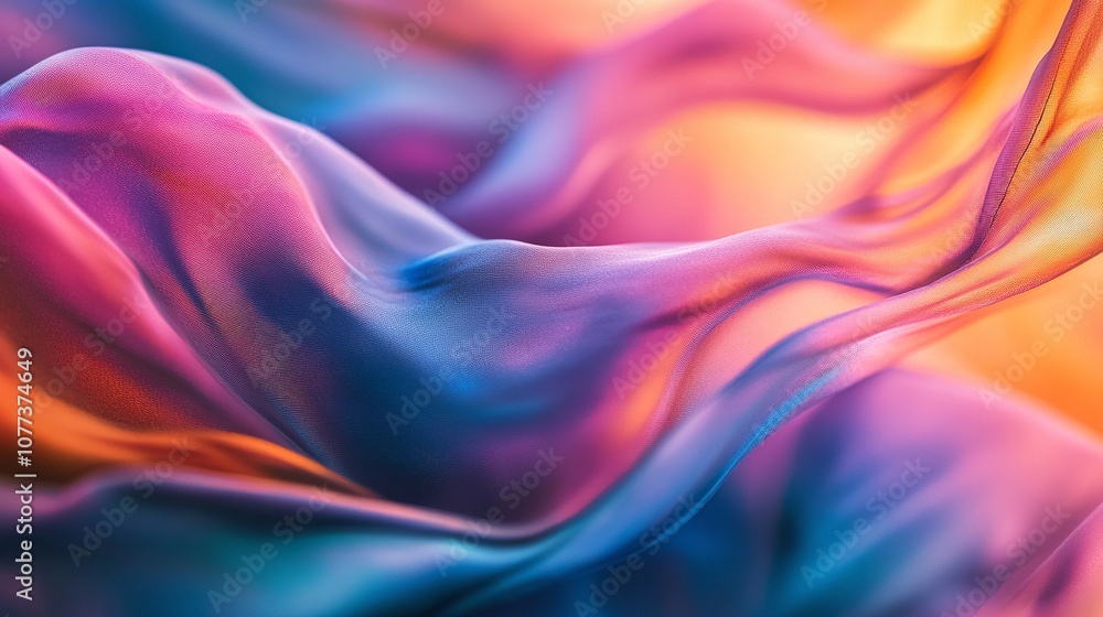 Smooth flowing ribbons of blue and red, soft textures, vibrant gradients Smooth flowing ribbons of blue and red, soft textures, vibrant gradients