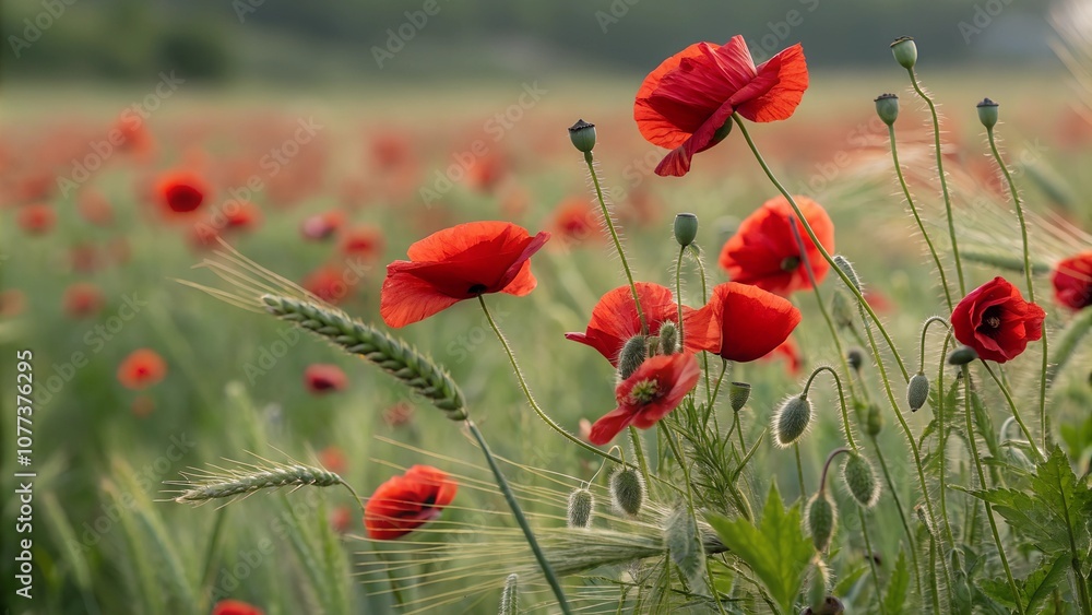 Obraz premium field of poppies