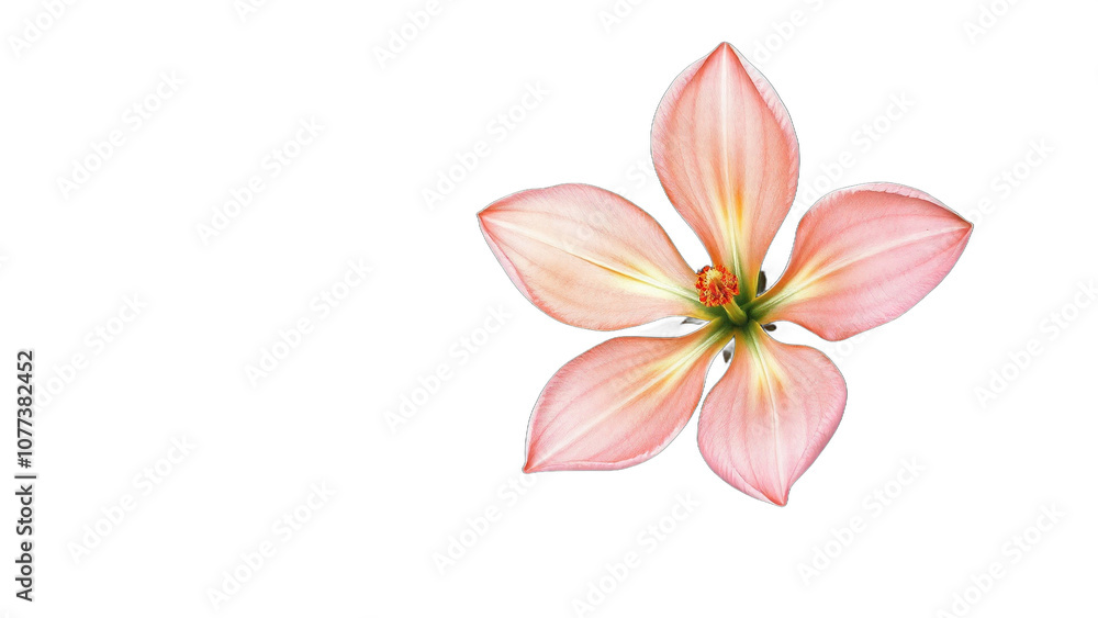 Fototapeta premium Colorful watercolor flower isolated on transparent background. Ai generated.
