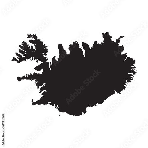Iceland Map Illustration Icon