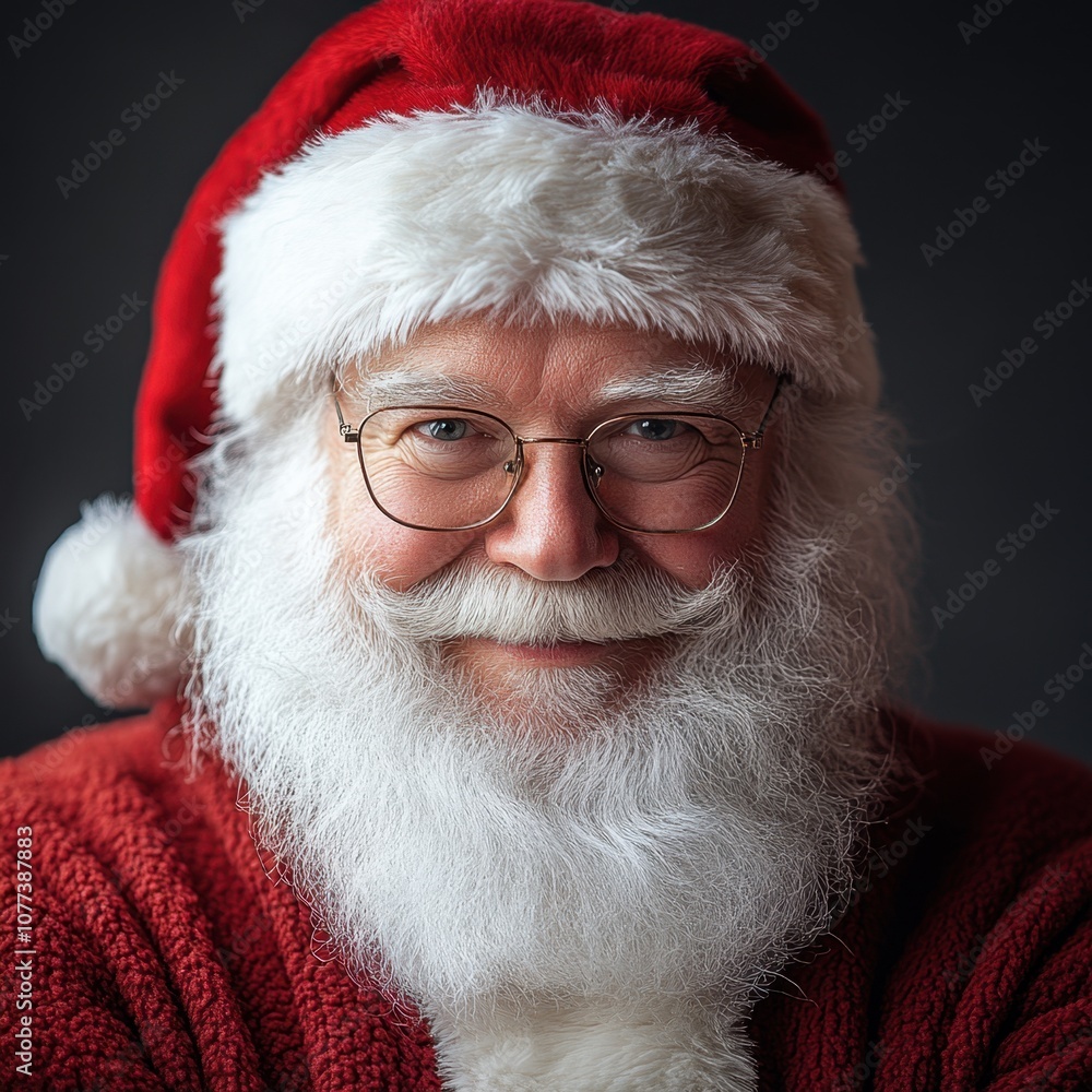 Cheerful Santa smiling for the holidays Cheerful Santa smiling for the holidays