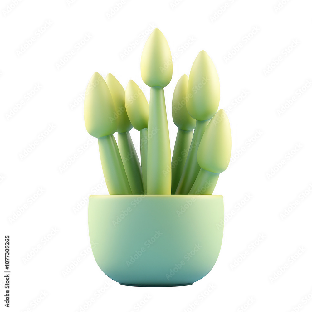 Vibrant Tulips in Pastel Green Vase Vibrant Tulips in Pastel Green Vase