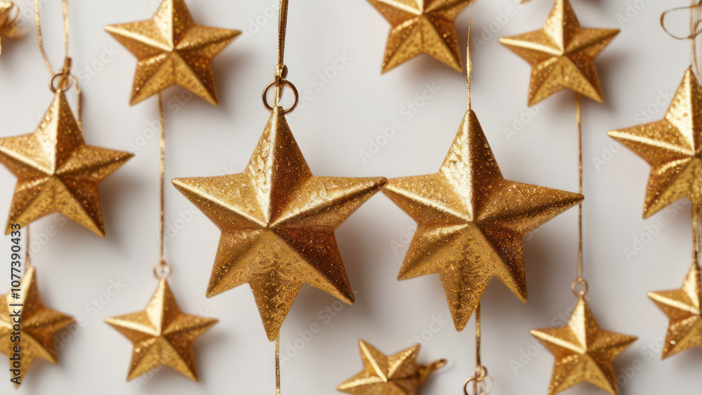 Obraz premium golden star on a white background