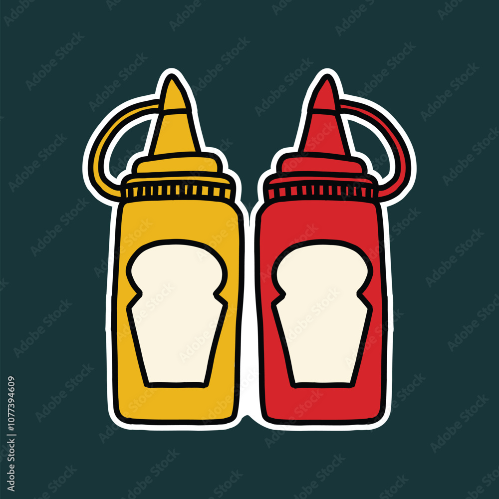 hand drawn cute bottle sauce illustration hand drawn cute bottle sauce illustration