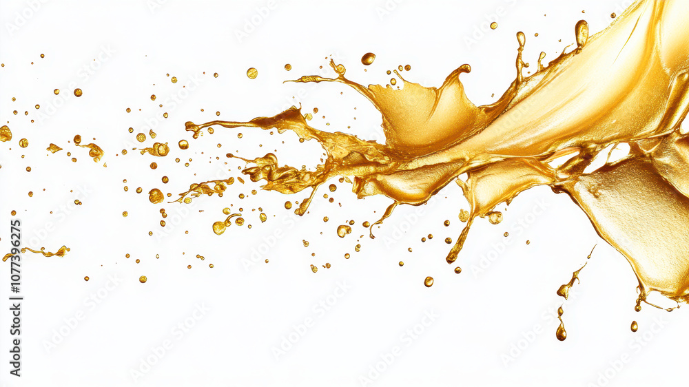 A Stunning Display of Vibrant Gold Paint Splatters Creating Dynamic Patterns of Motion A Stunning Display of Vibrant Gold Paint Splatters Creating Dynamic Patterns of Motion