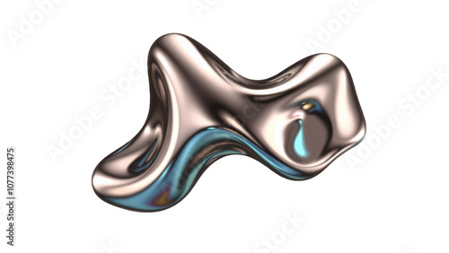 Liquid metal shape. Ai generated.