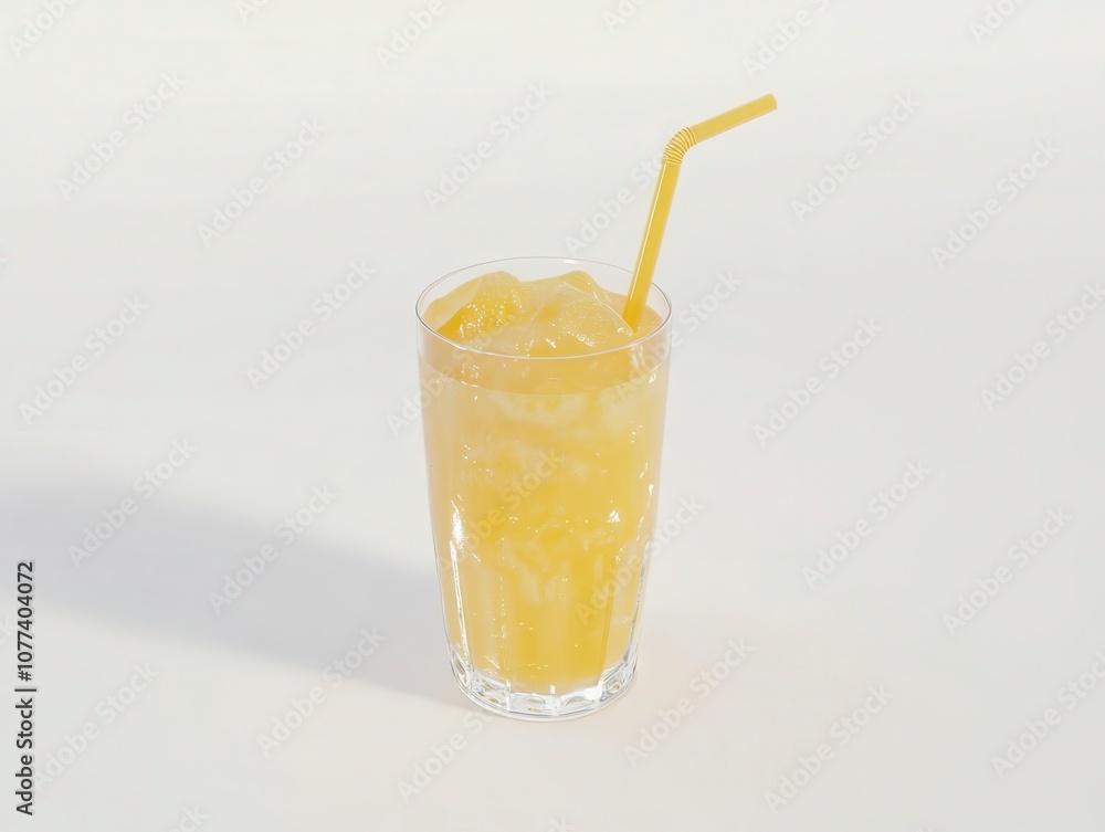 Fototapeta premium Refreshing Yellow Iced Drink