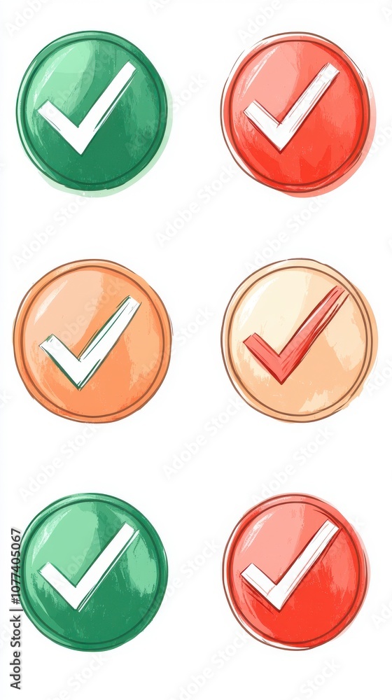 Colorful Checkmark Icons Colorful Checkmark Icons