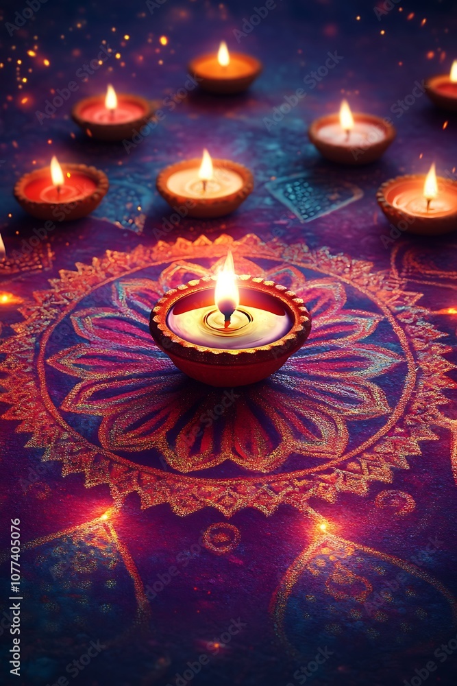 candles lit in a circle with a pattern on the ground candles lit in a circle with a pattern on the ground