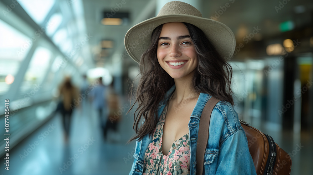 Smiling Female Traveler at the Airport
Smiling Female Traveler at the Airport