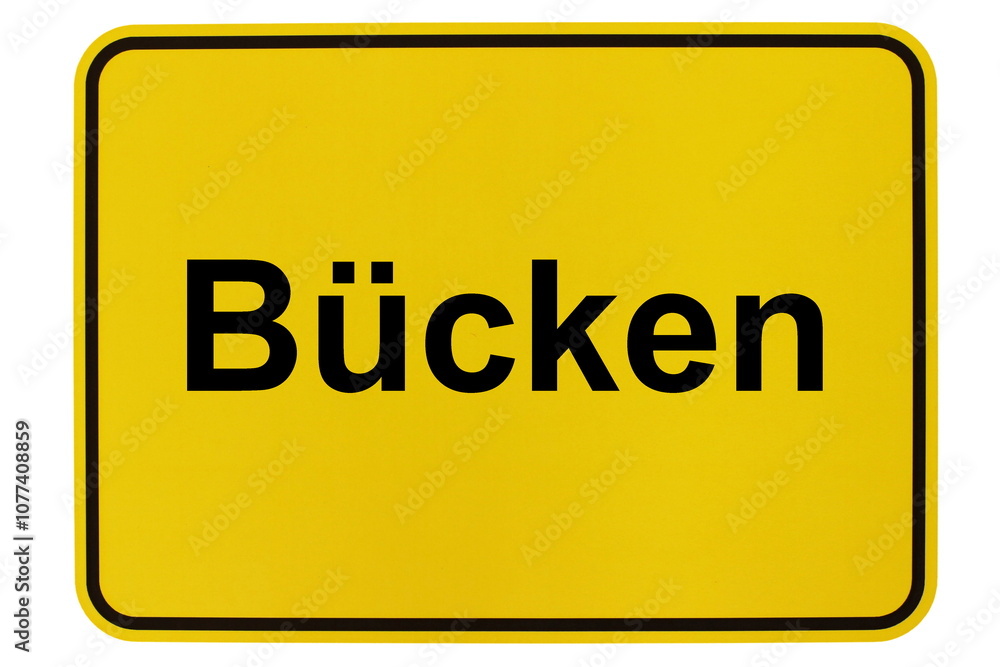 Illustration eines Ortsschildes der Gemeinde Bücken in Niedersachsen Illustration eines Ortsschildes der Gemeinde Bücken in Niedersachsen