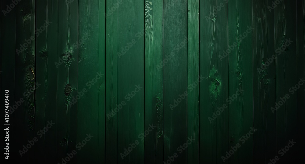 Fototapeta premium Dark green wooden planks background texture