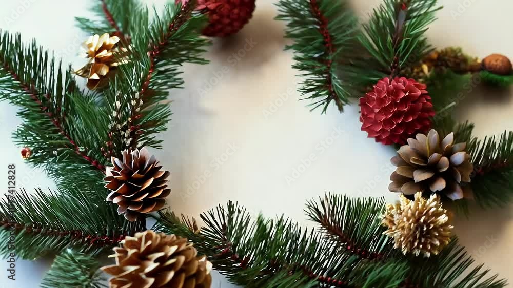 warm festive Christmas composition featuring fir branches pinecones arranged frame perfect holiday card designs seasonal decor winter gift olated wallpaper tree decoration pine cone topview warm festive Christmas composition featuring fir branches pinecones arranged frame perfect holiday card designs seasonal decor winter gift olated wallpaper tree decoration pine cone topview
