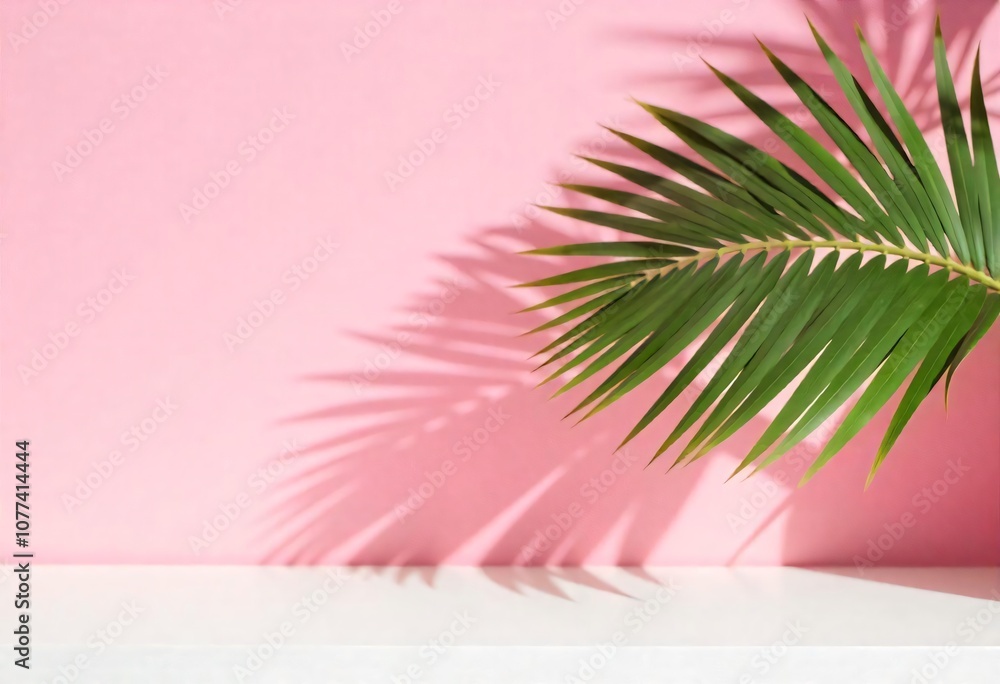 a plant is on a pink wall with a pink background. a plant is on a pink wall with a pink background.
