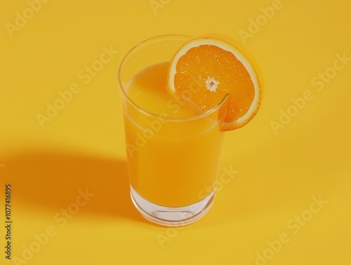 Vibrant Orange Juice in a Glass