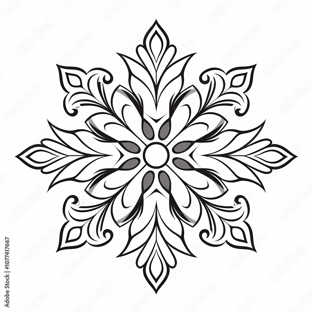 Snowflake on white background Snowflake on white background