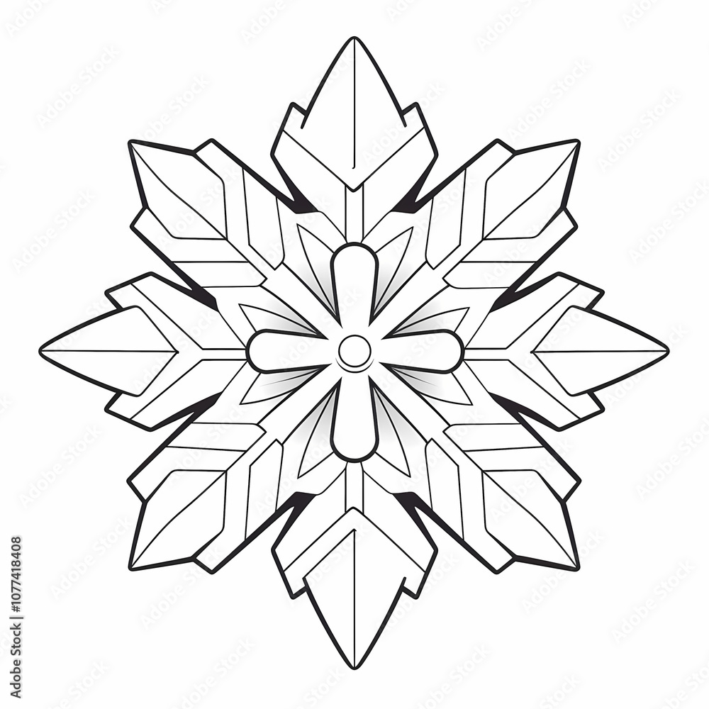 Snowflake on white background Snowflake on white background