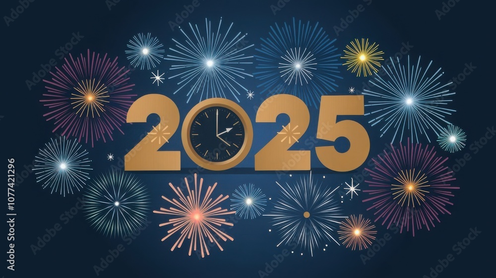 Happy New Year 2025 with premium design. 2025 new year celebration on set background
Happy New Year 2025 with premium design. 2025 new year celebration on set background