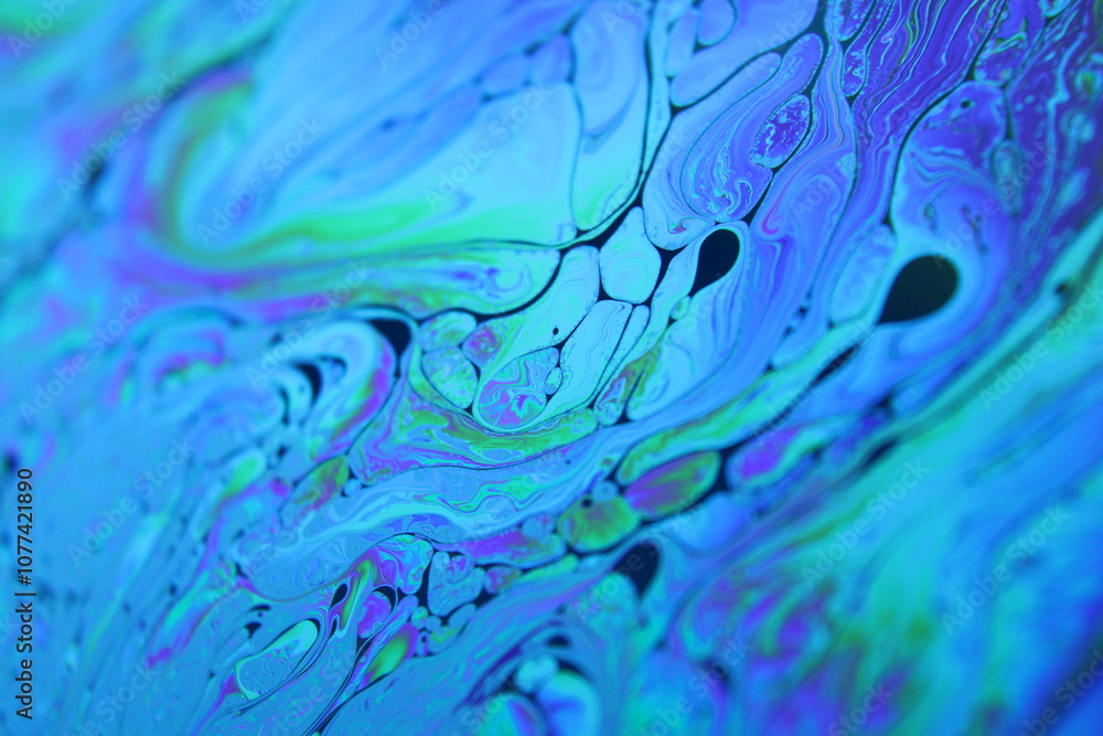 Fototapeta premium Abstract macro bubbles