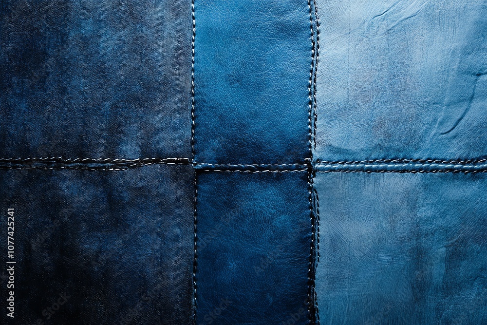 Textured wallpaper with a denim finish and stitched lines. Textured wallpaper with a denim finish and stitched lines.