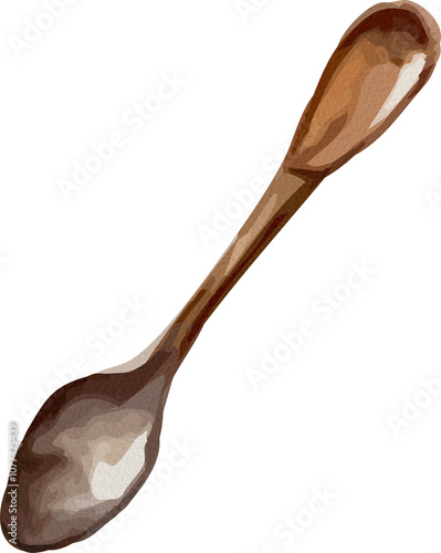 wooden spoon isolated on white