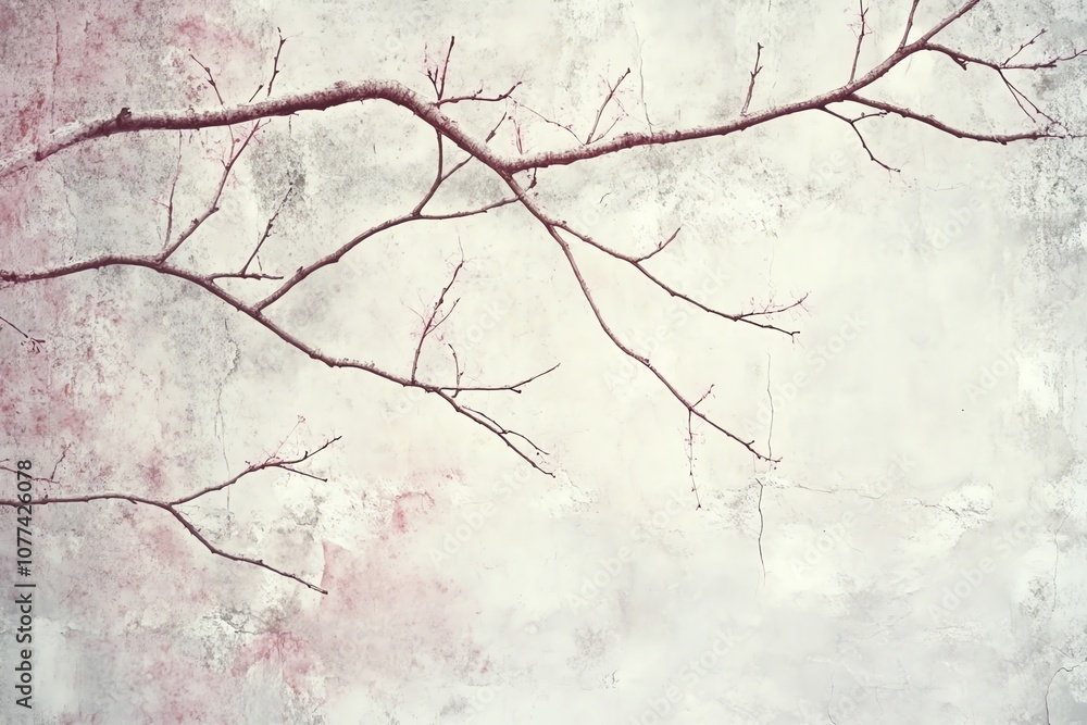 Textured wallpaper with pastel tree branch patterns. Textured wallpaper with pastel tree branch patterns.