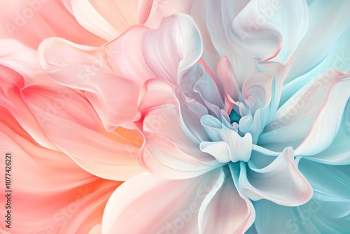 Wallpaper with a pastel abstract floral design.