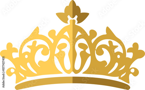 Gold Crown Queen Vector Illustration