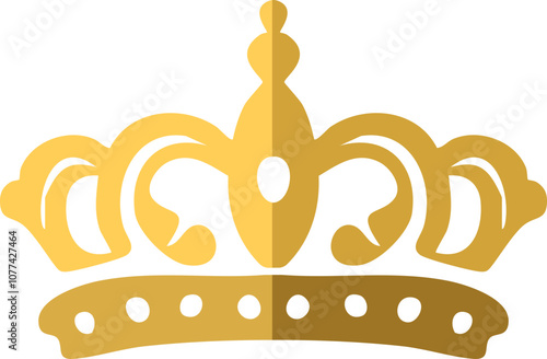 Gold Crown Queen Vector Illustration