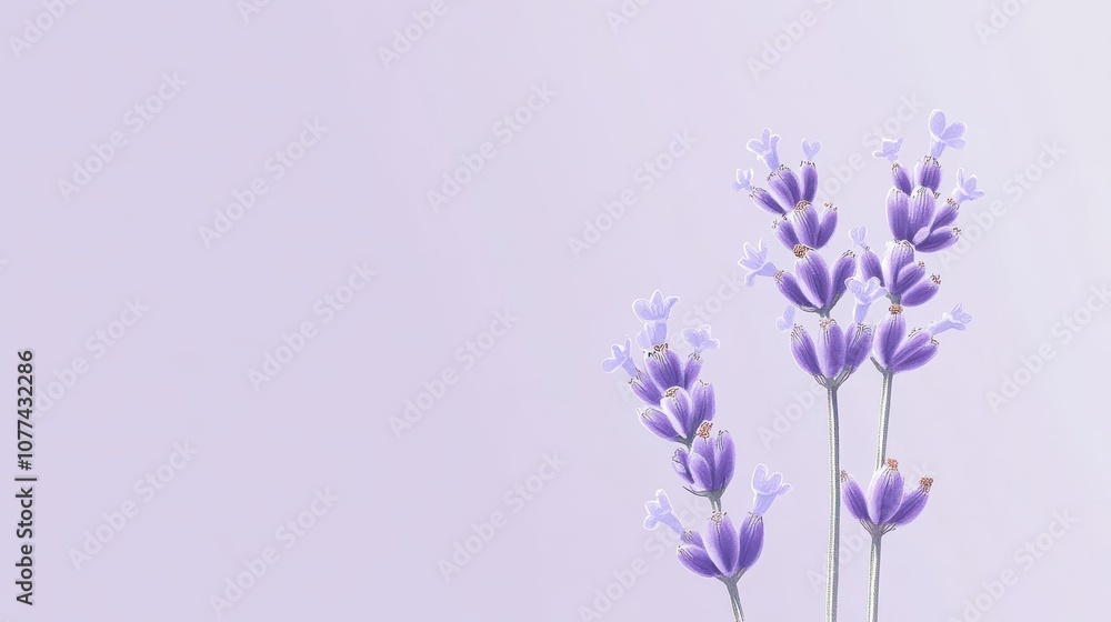 Obraz premium gentle solid lavender color background for a relaxed and calming effect