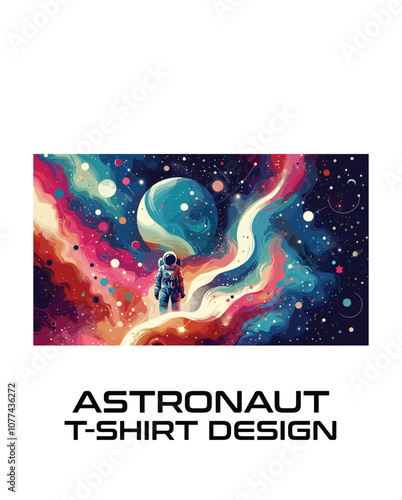 Astronaut Vector T Shirt Design