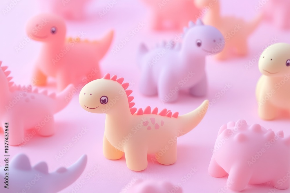 a background wallpaper of 3d small cute dinosaurs in a pastel a background wallpaper of 3d small cute dinosaurs in a pastel