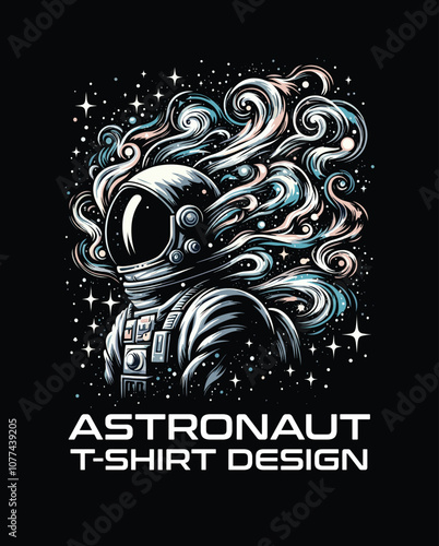 Astronaut Vector T Shirt Design