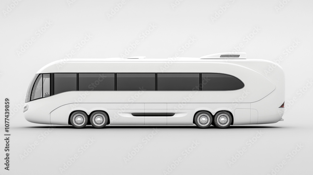 Modern White Luxury Coach Bus Transportation Design Modern White Luxury Coach Bus Transportation Design