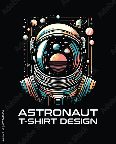 Astronaut Vector T Shirt Design
