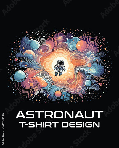 Astronaut Vector T Shirt Design
