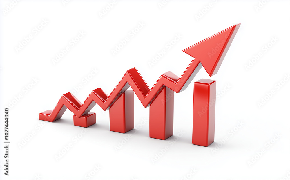 Freccia che punta verso l'alto. Crescita guadagni investimenti. Business e finanza. Freccia che punta verso l'alto. Crescita guadagni investimenti. Business e finanza.