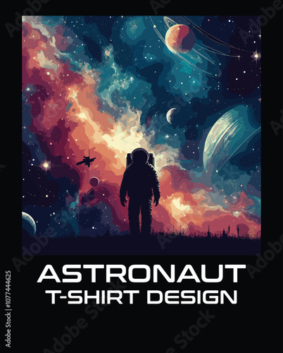 Astronaut Vector T Shirt Design