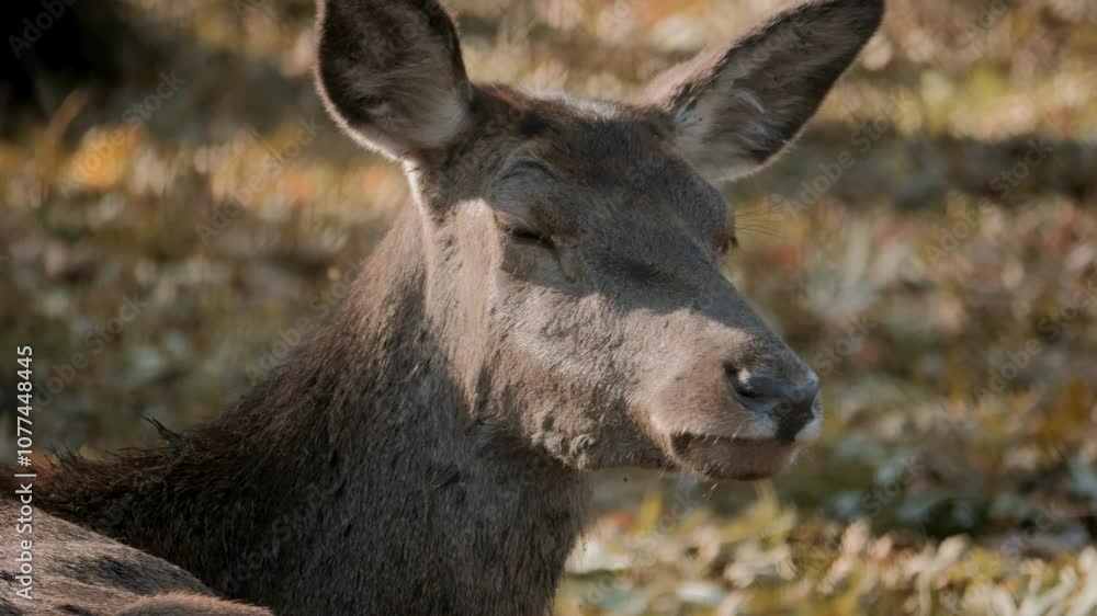 A Curious Young Deer Can Be Seen in Its Natural Habitat Surrounded by Beautiful Nature A Curious Young Deer Can Be Seen in Its Natural Habitat Surrounded by Beautiful Nature