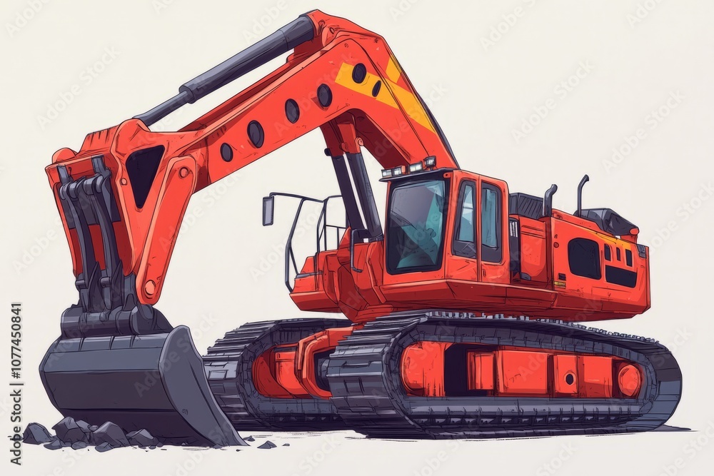 excavator isolated on white excavator isolated on white