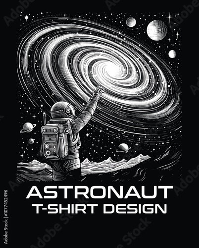 Astronaut Vector T Shirt Design