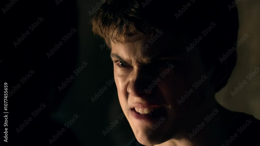 Intense emotional outburst in low light setting Intense emotional outburst in low light setting