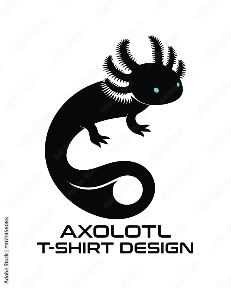 Fototapeta premium Axolotl Vector T Shirt Design