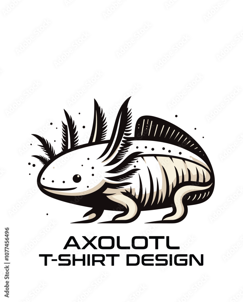 Axolotl Vector T Shirt Design Axolotl Vector T Shirt Design