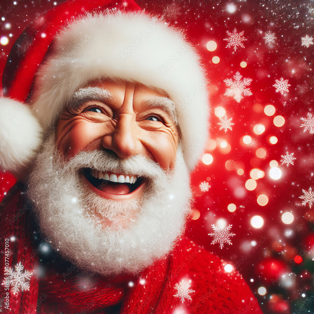 Portrait of happy Santa Claus. Christmas and New Year concept Portrait of happy Santa Claus. Christmas and New Year concept
