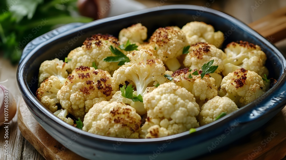 Roasted cauliflower with garlic Roasted cauliflower with garlic