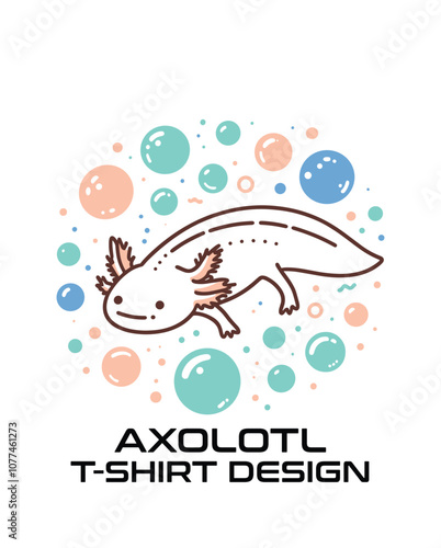 Axolotl Vector T Shirt Design