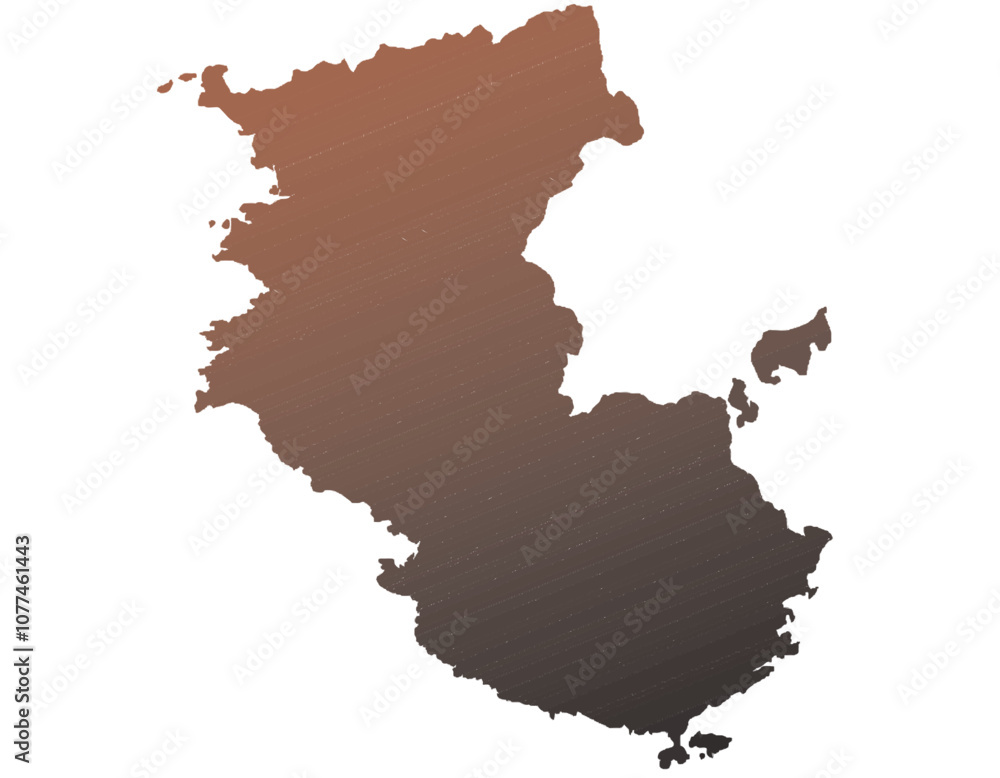 Fototapeta premium 和歌山県 地図 赤色 グラデーション イラスト