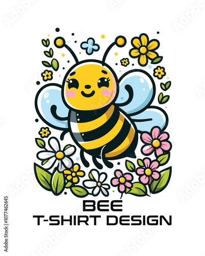 Bee Vector T Shirt Design