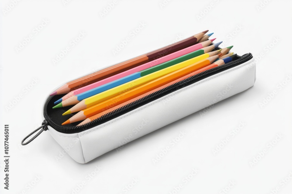 Fototapeta premium Pencil Case Mockup in a white background 